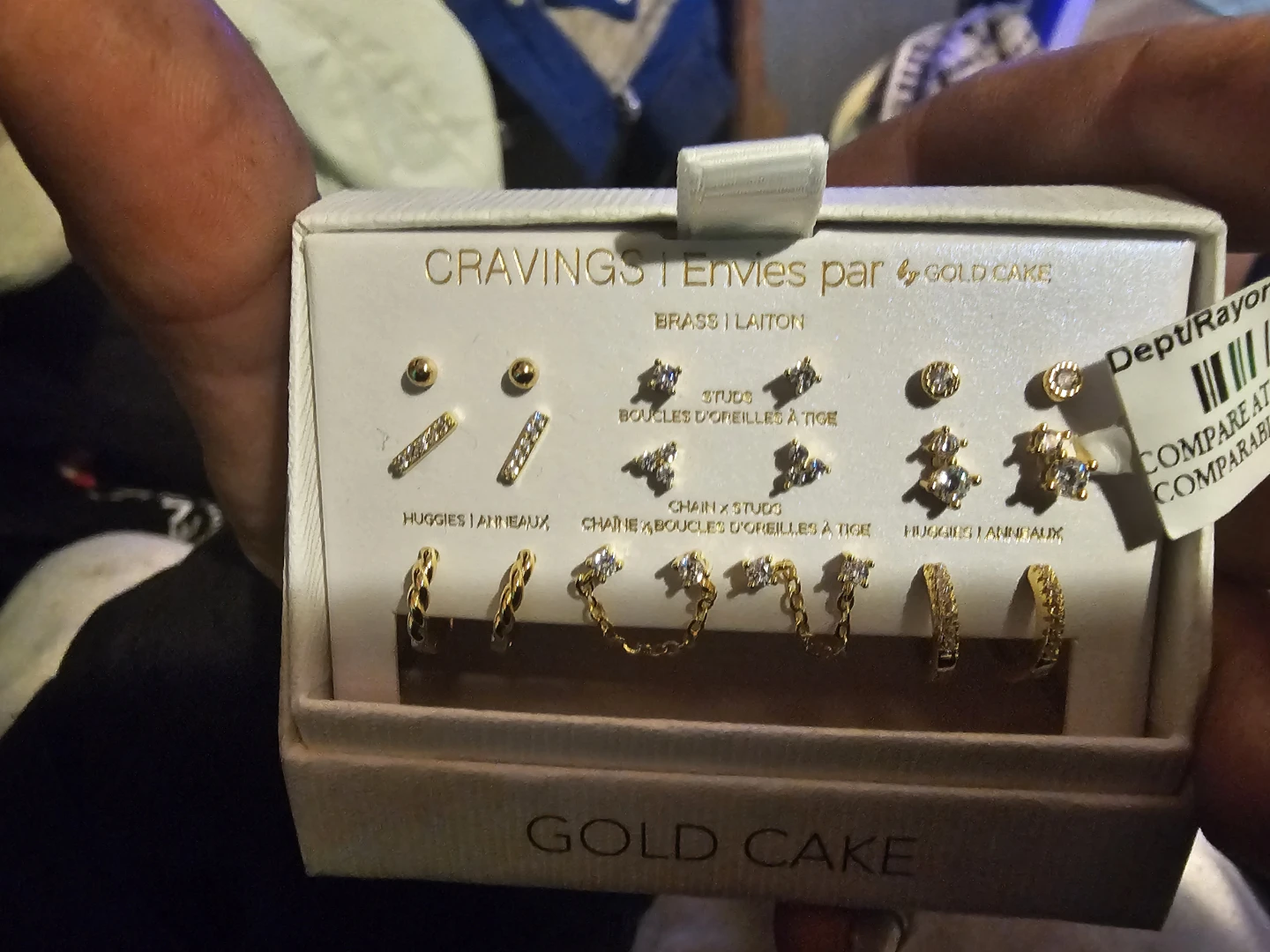Gold Cake 8-Piece Earring Set