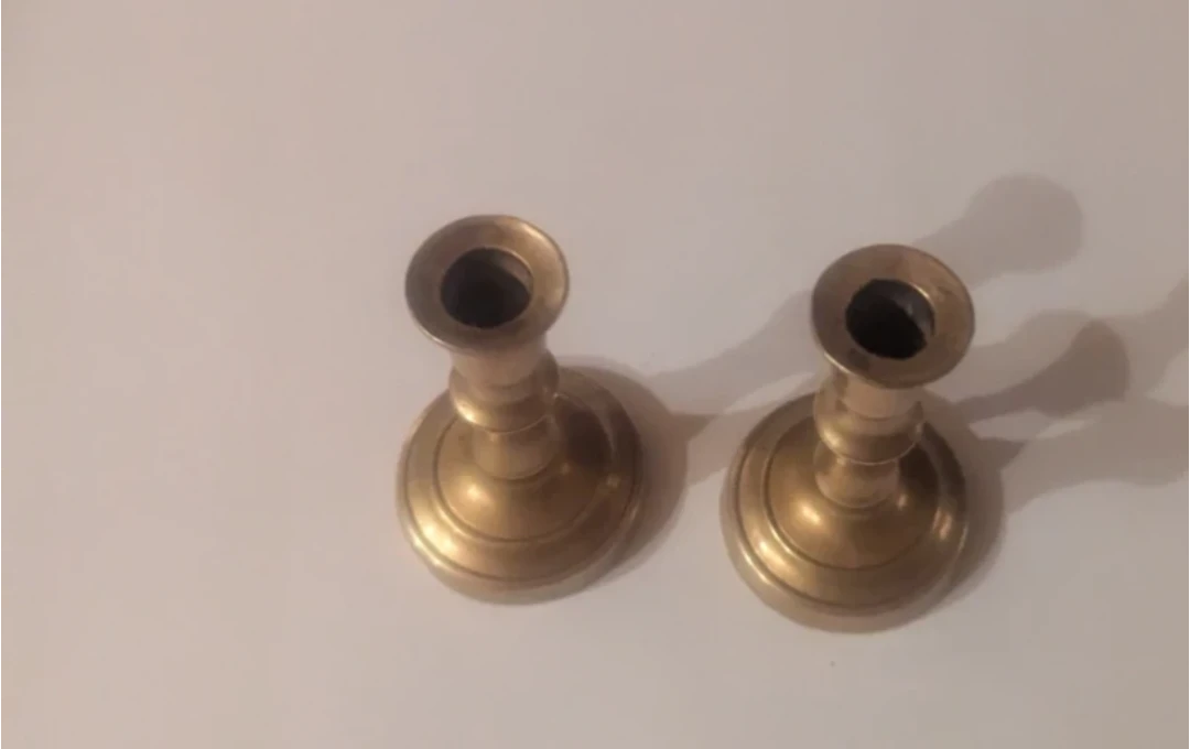 Set of 2 Brass Candlesticks - photo 4