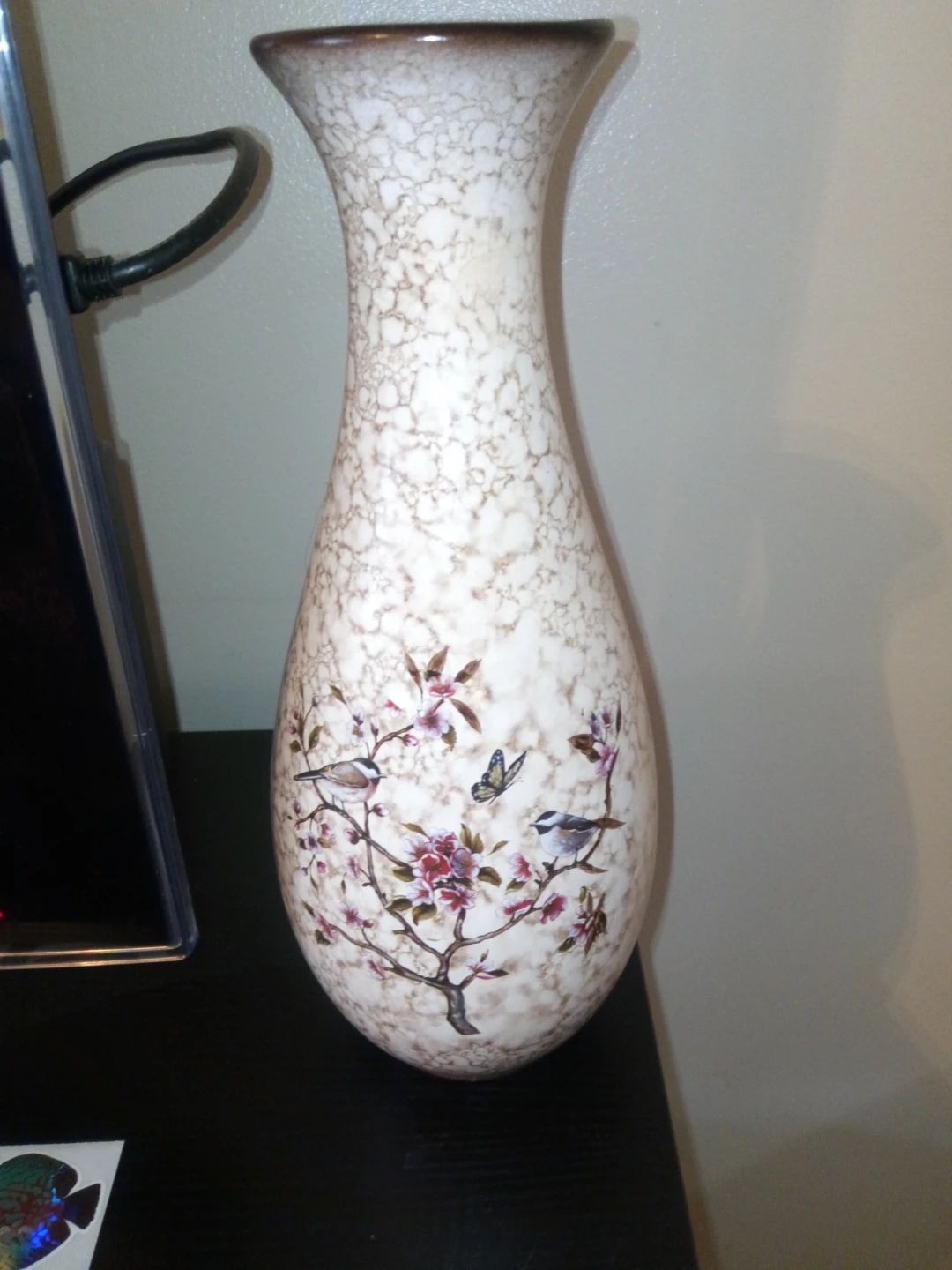 Decorative Vase with Birds and Butterflies