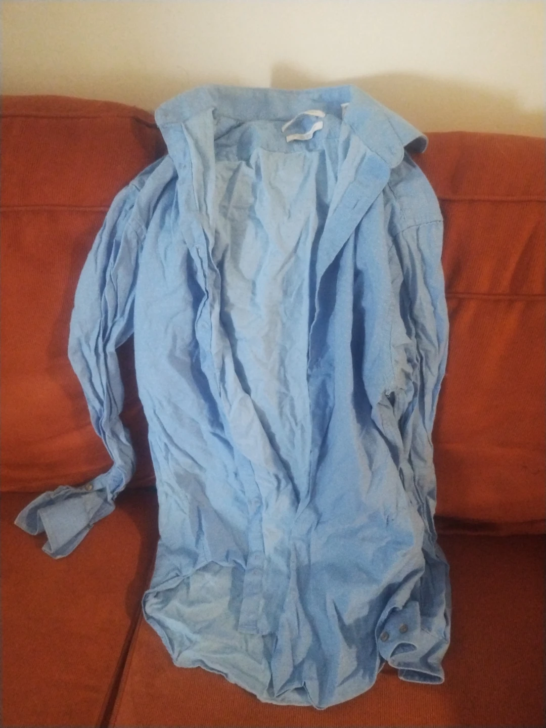 Calvin Klein Slim Fit Stretch Dress Shirt - Blue - Size S/P