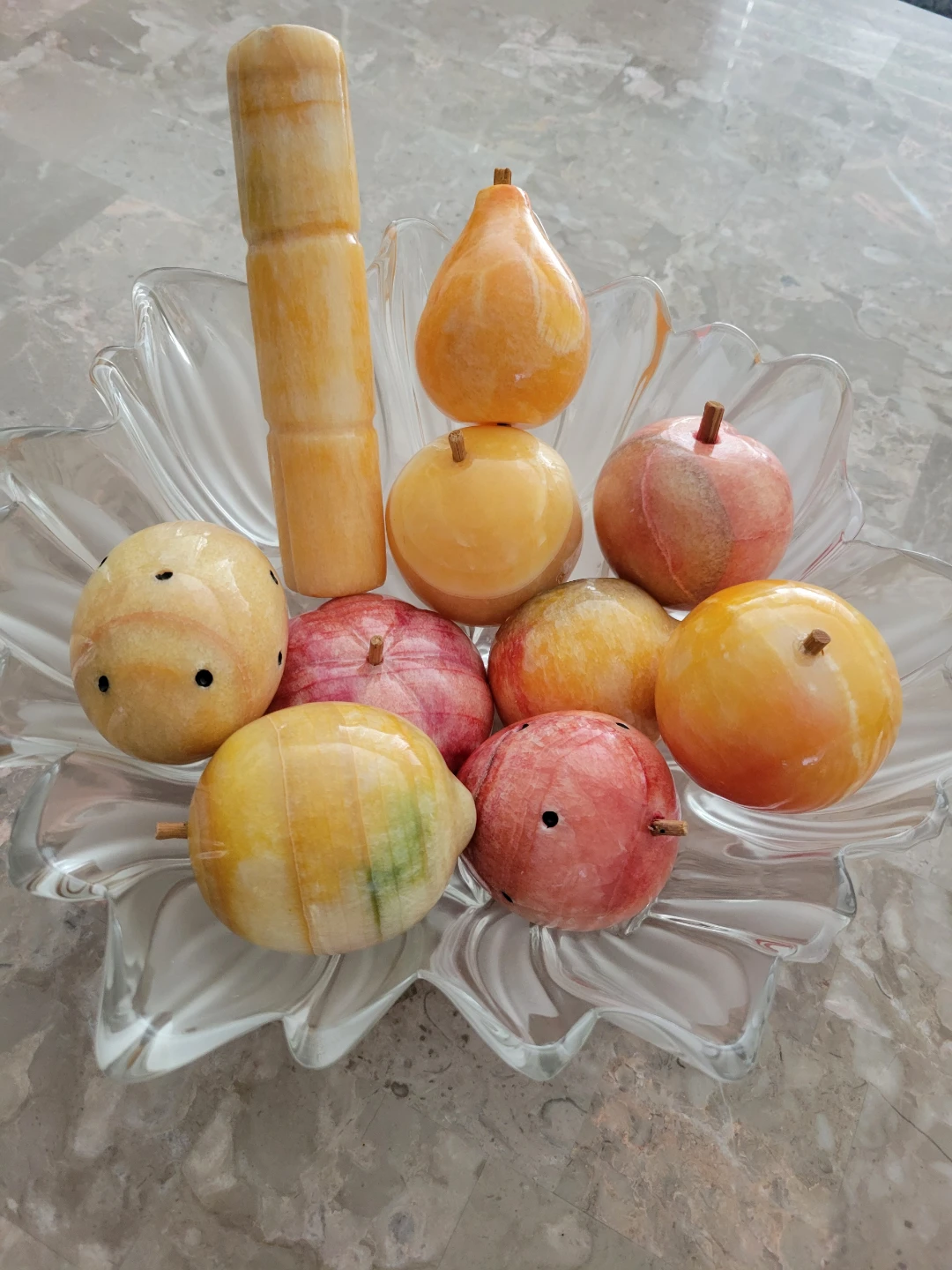 Set of 9 Decorative marble  Fruits and Vegetable - photo 2