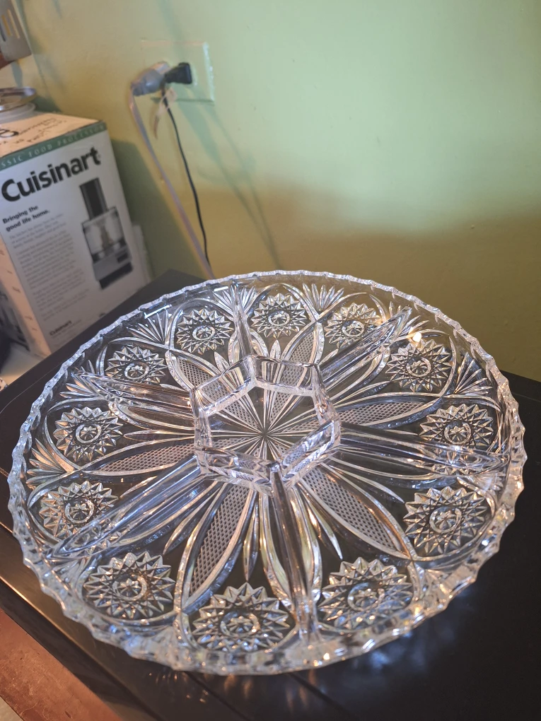 Crystal Divided Serving Platter - photo 2