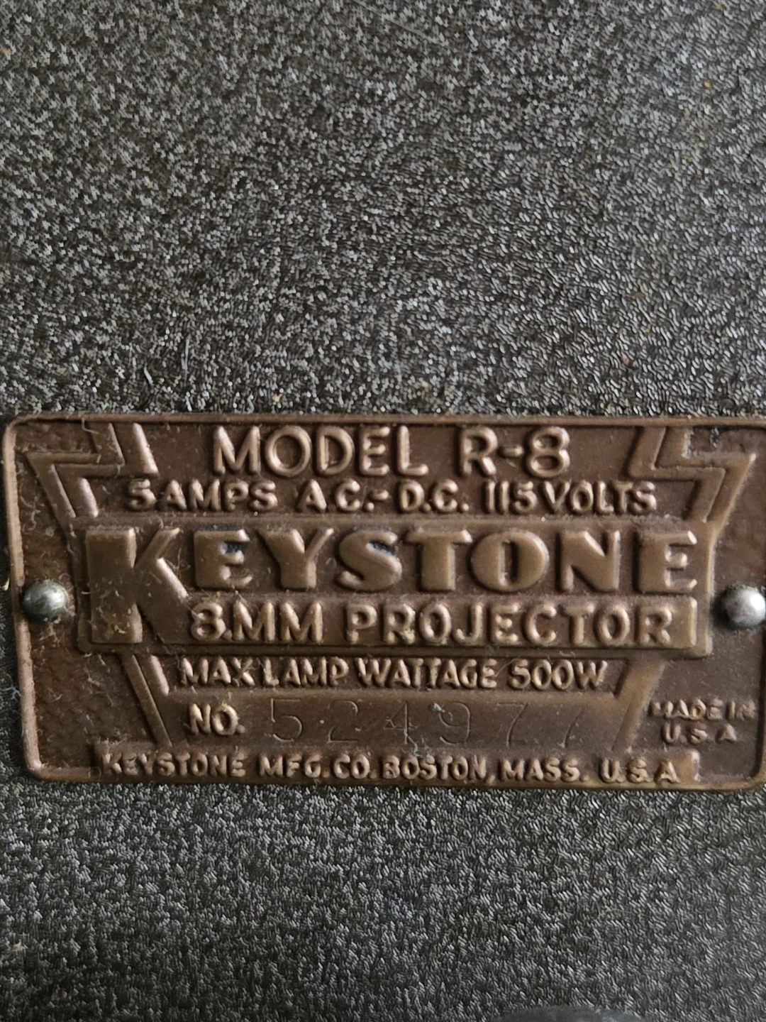 Keystone Model R-8 8mm Film Projector - photo 3