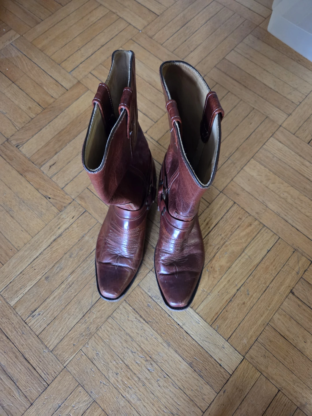 Men's Brown Leather Cowboy Boots