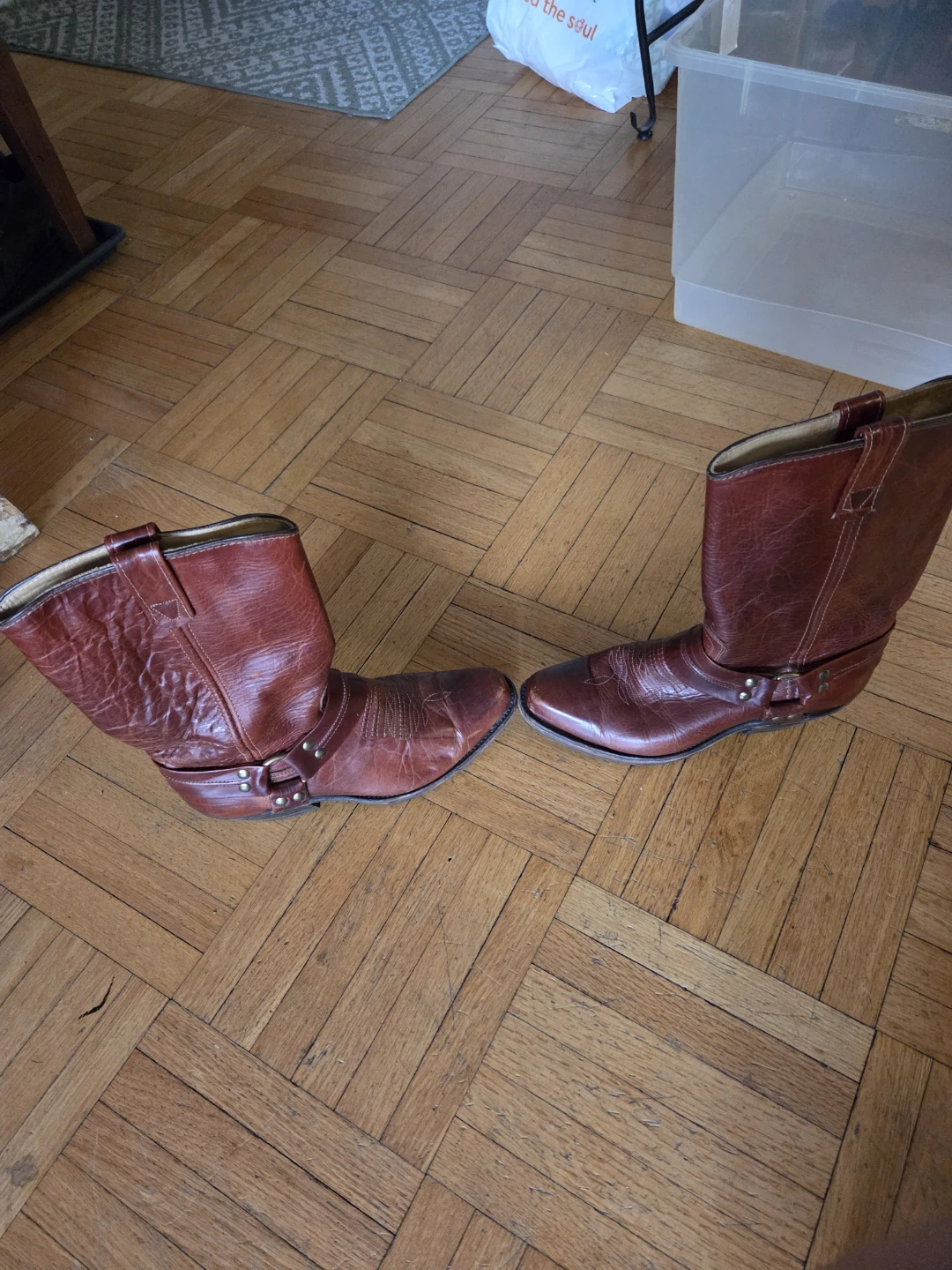Men's Brown Leather Cowboy Boots - photo 3