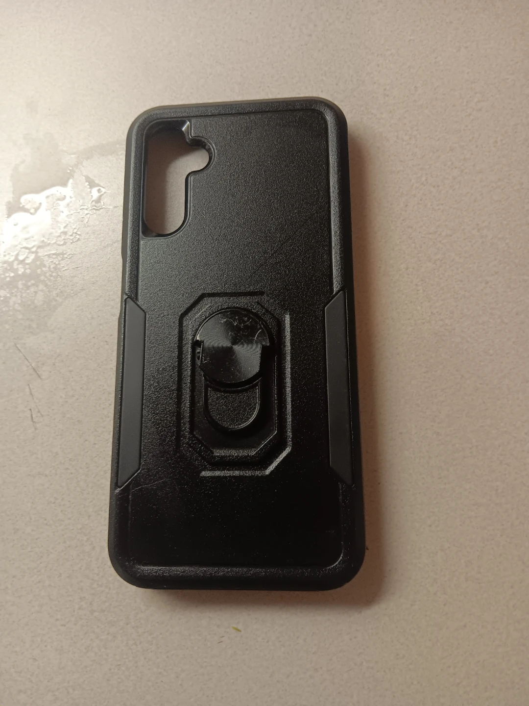 Black Phone Case with Ring Holder