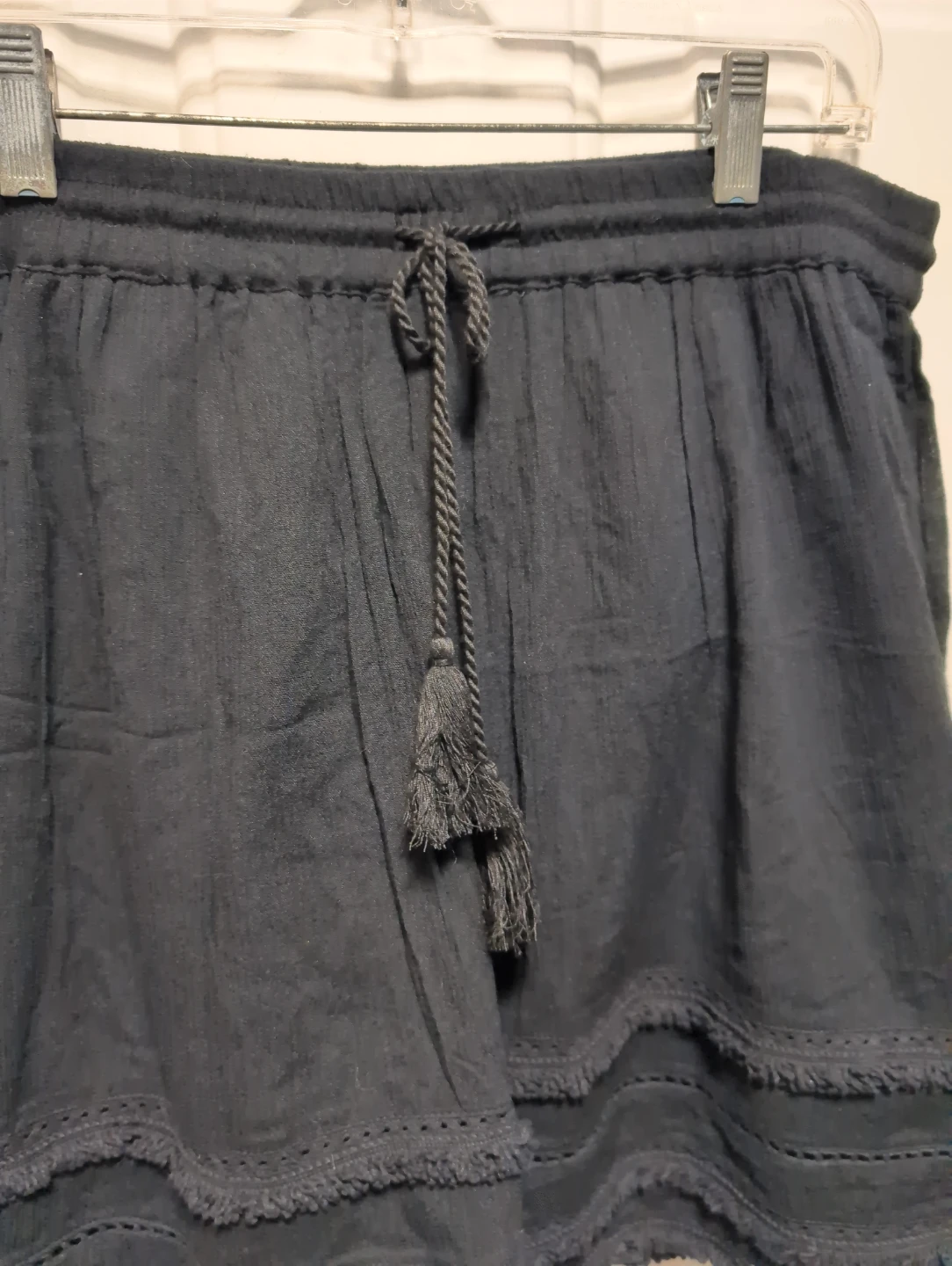 Sears Women's Black Viscose Mini Skirt - Size M - photo 2