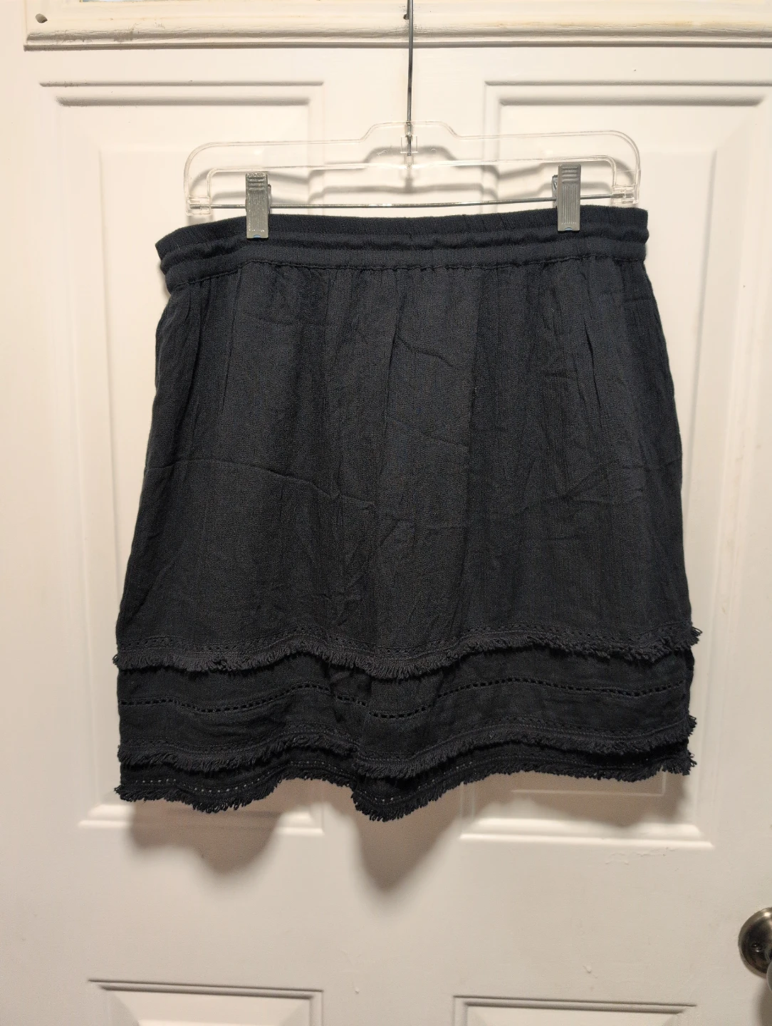 Sears Women's Black Viscose Mini Skirt - Size M - photo 3