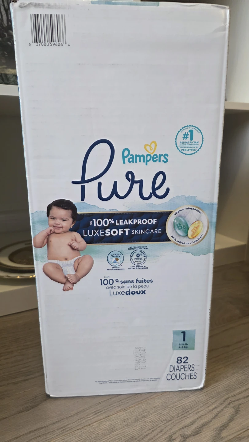 Pampers Pure Size 1 Diapers - 82 Count