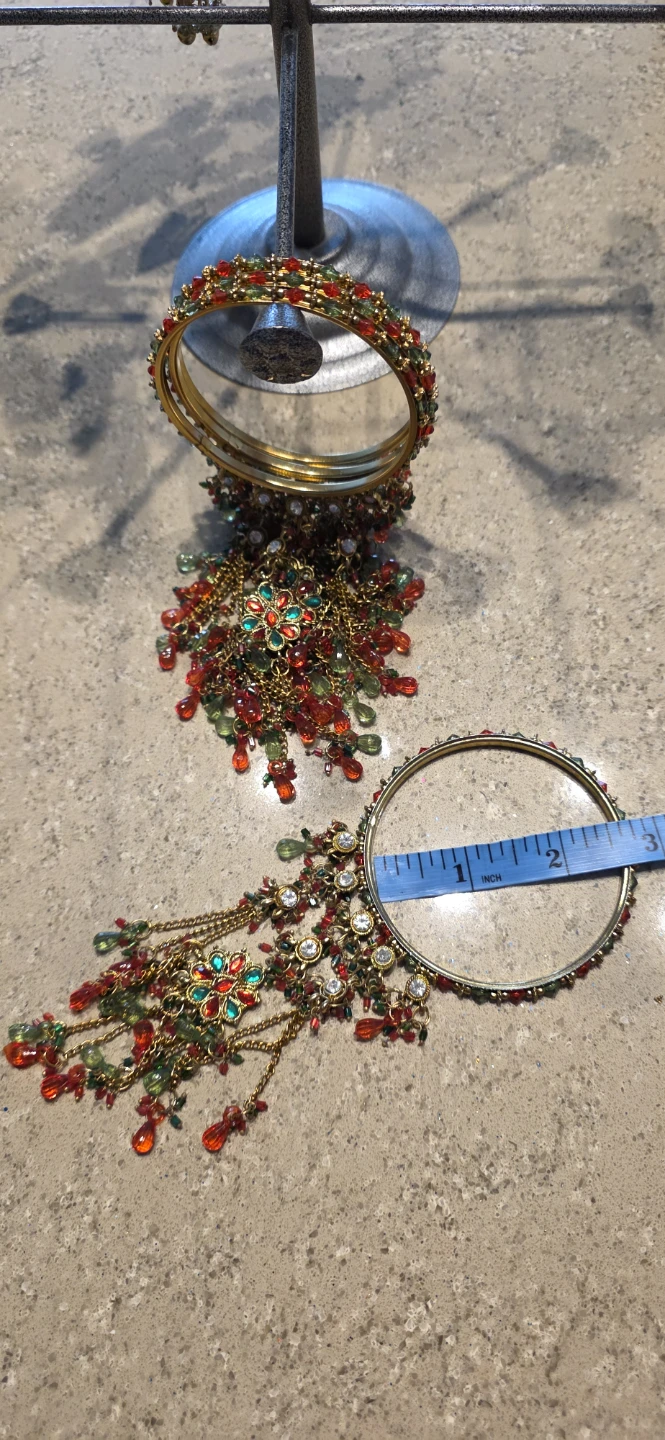 Set of Decorative Bangles - Multiple Colours - photo 2