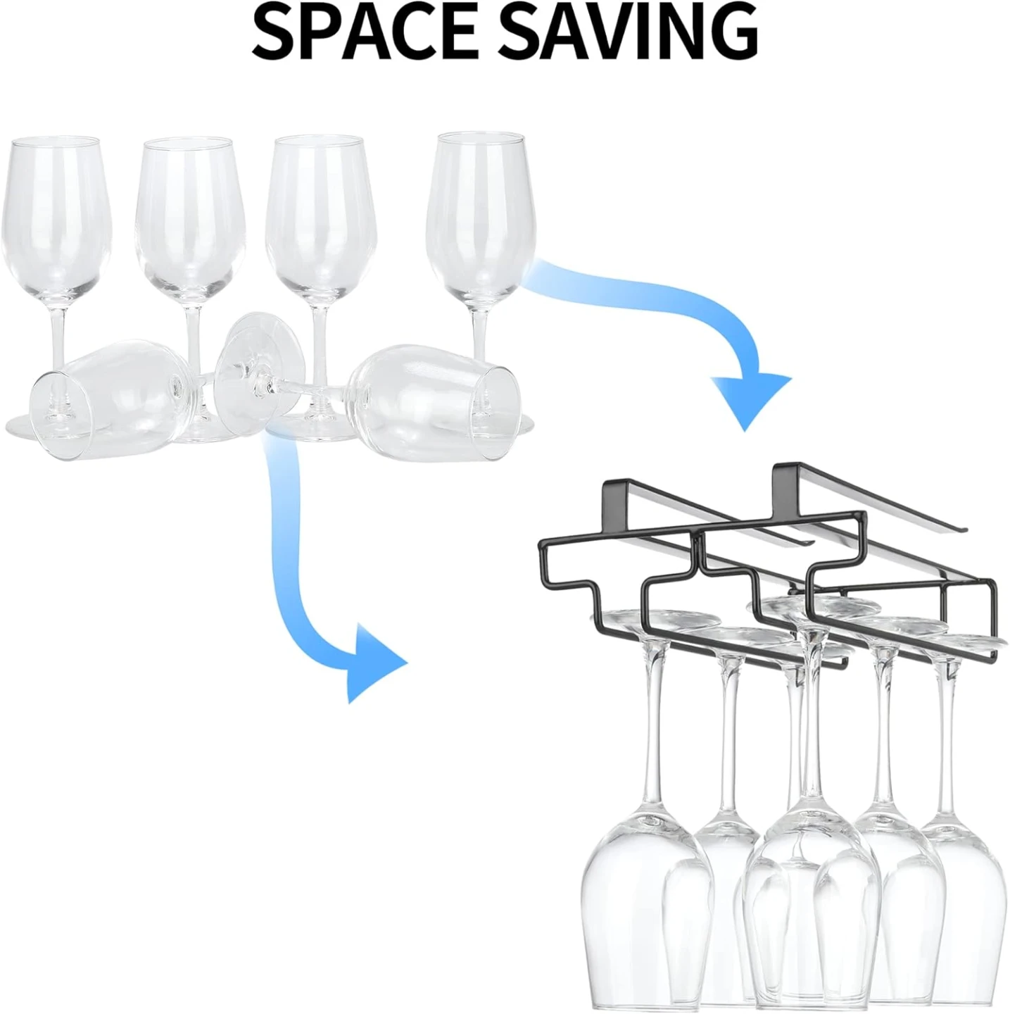 Under Cabinet Wine Glass Rack - photo 2