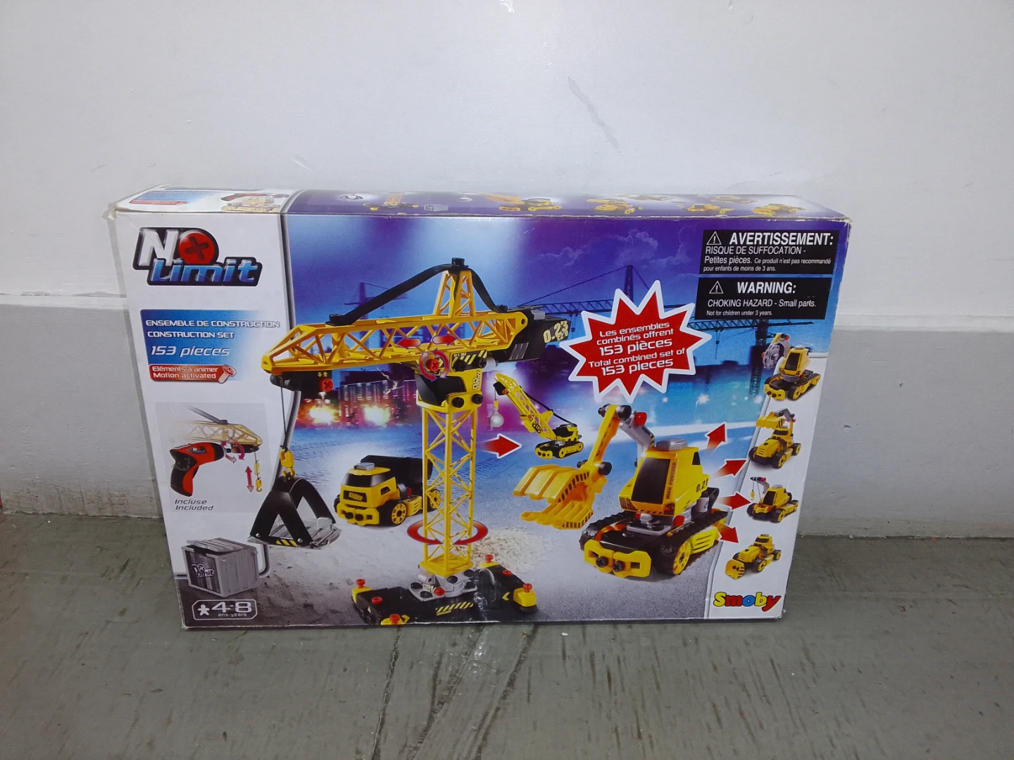No Limit Construction Set Crane Toy - 153 Pieces