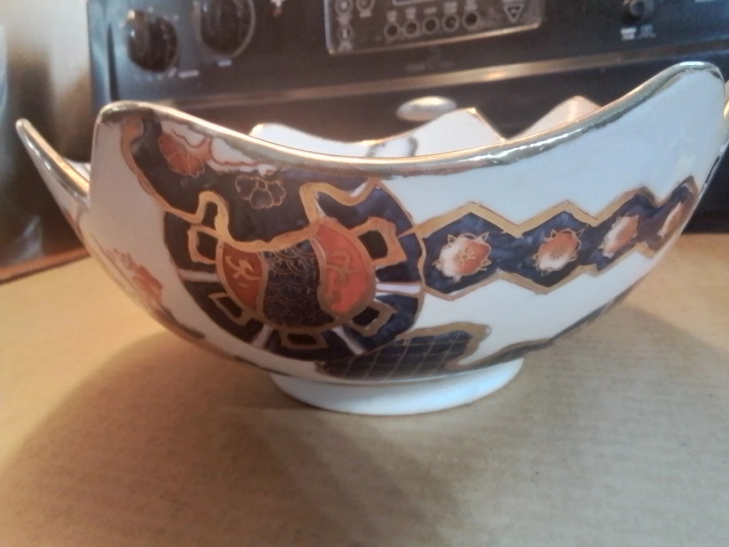 Antique Japanese Omari Porcelain Bowl 10x4.25" - photo 5