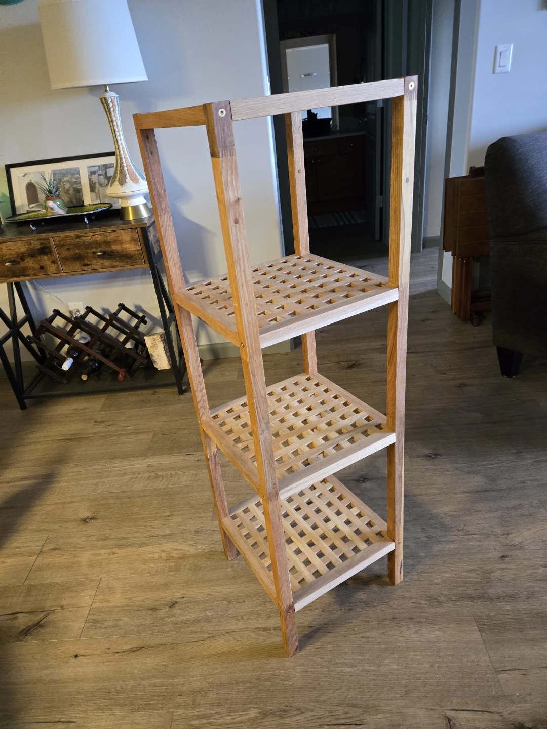 Wooden 4-Tier Shelf Unit