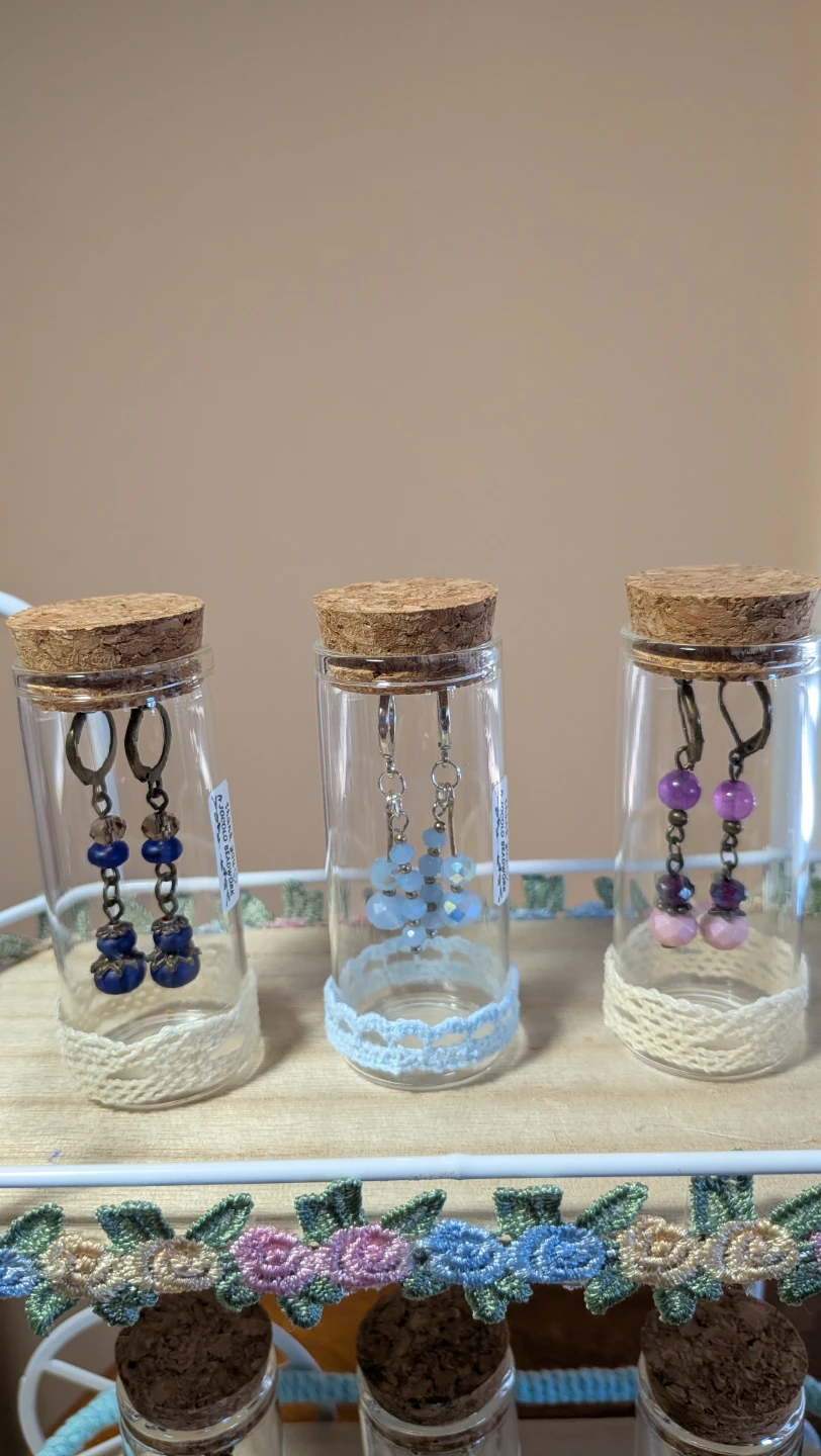 Decorative Earring Display Cart with 6 Pairs of Earrings - photo 4