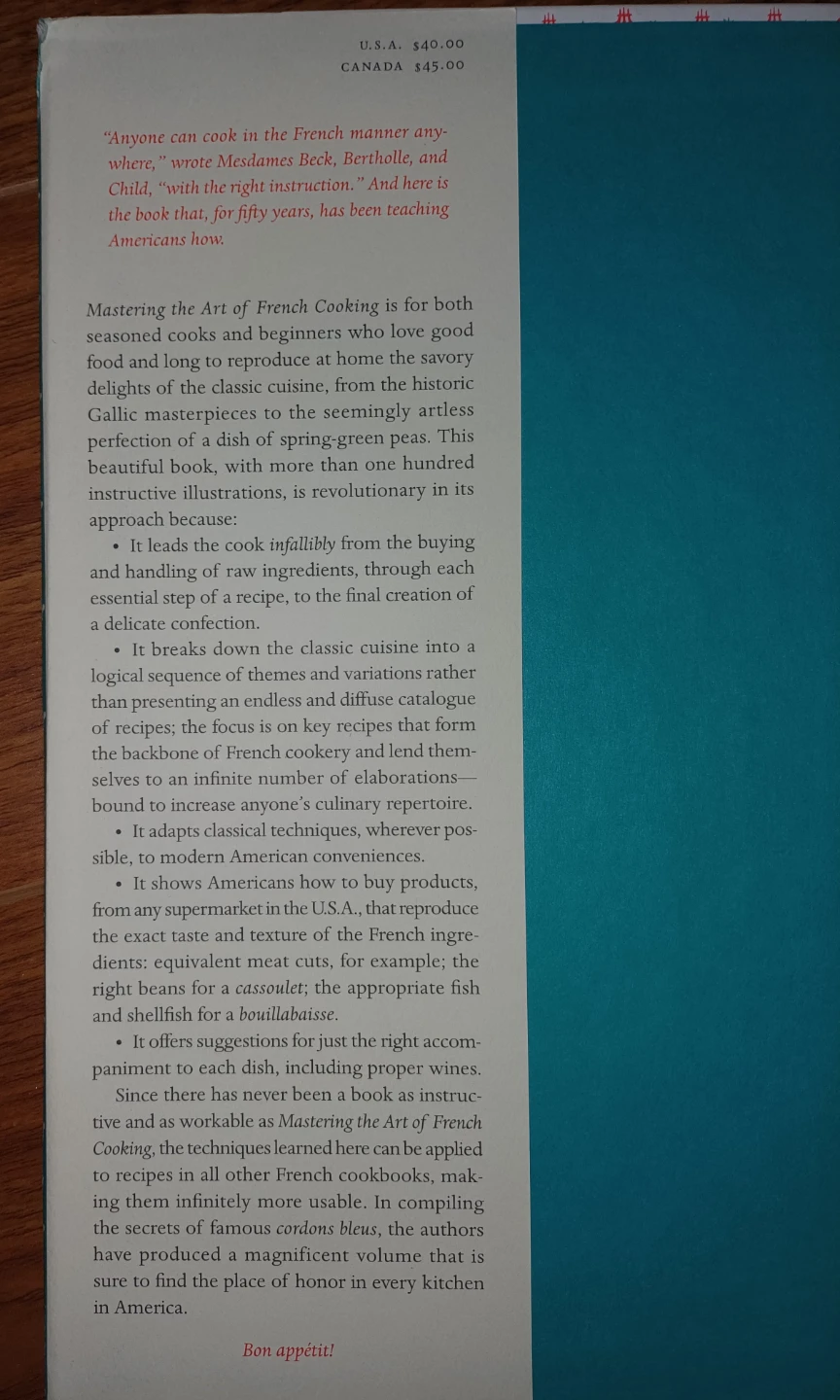 Julia Child Mastering Art French Cooking 50 Anniversary Cookbook - photo 4
