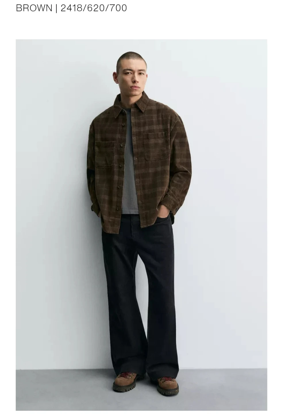 Zara Man Leather Trekking Style Lace-Up Shoes - Brown - photo 3