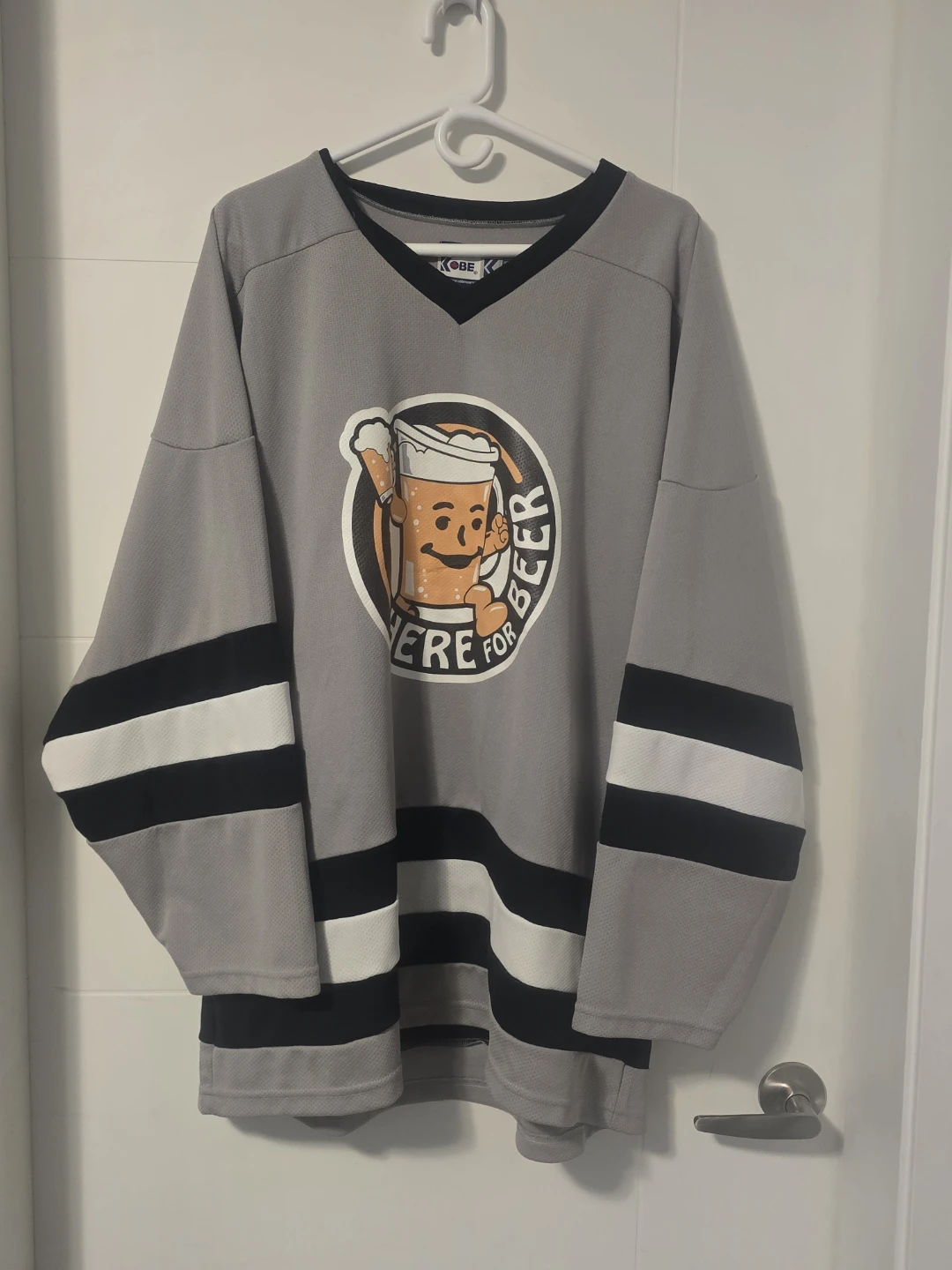 Kobe Sportswear Grey "Here For Beer" Hockey Jersey