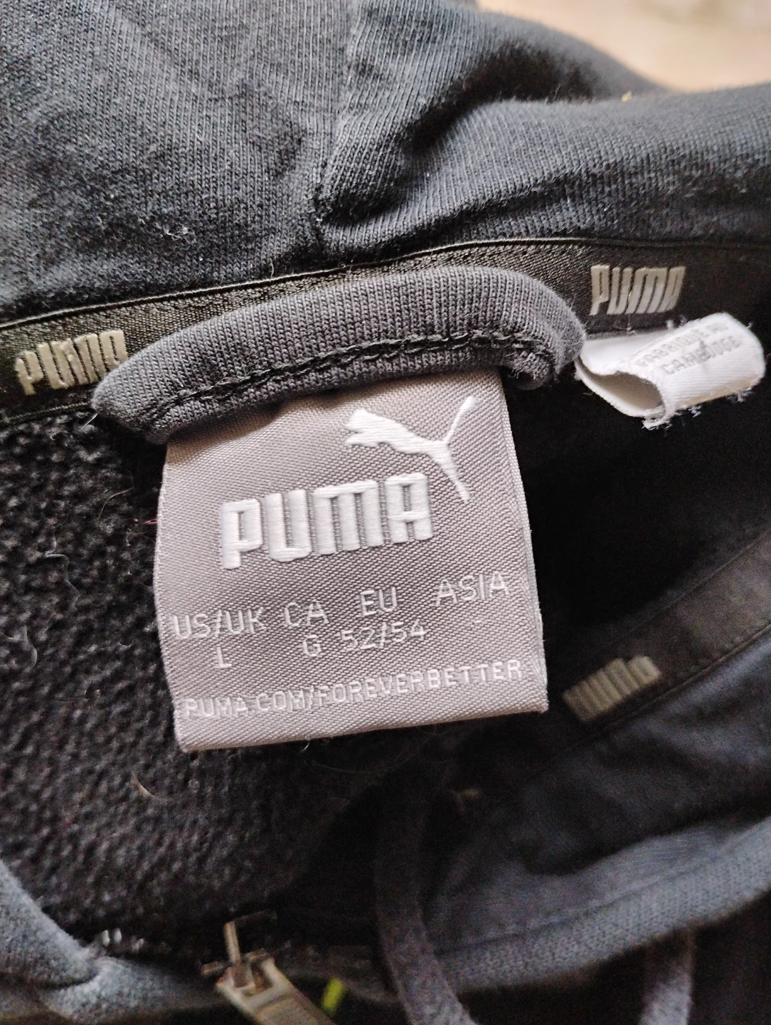 Puma Full Zip Hoodie - Black - Size L - photo 2