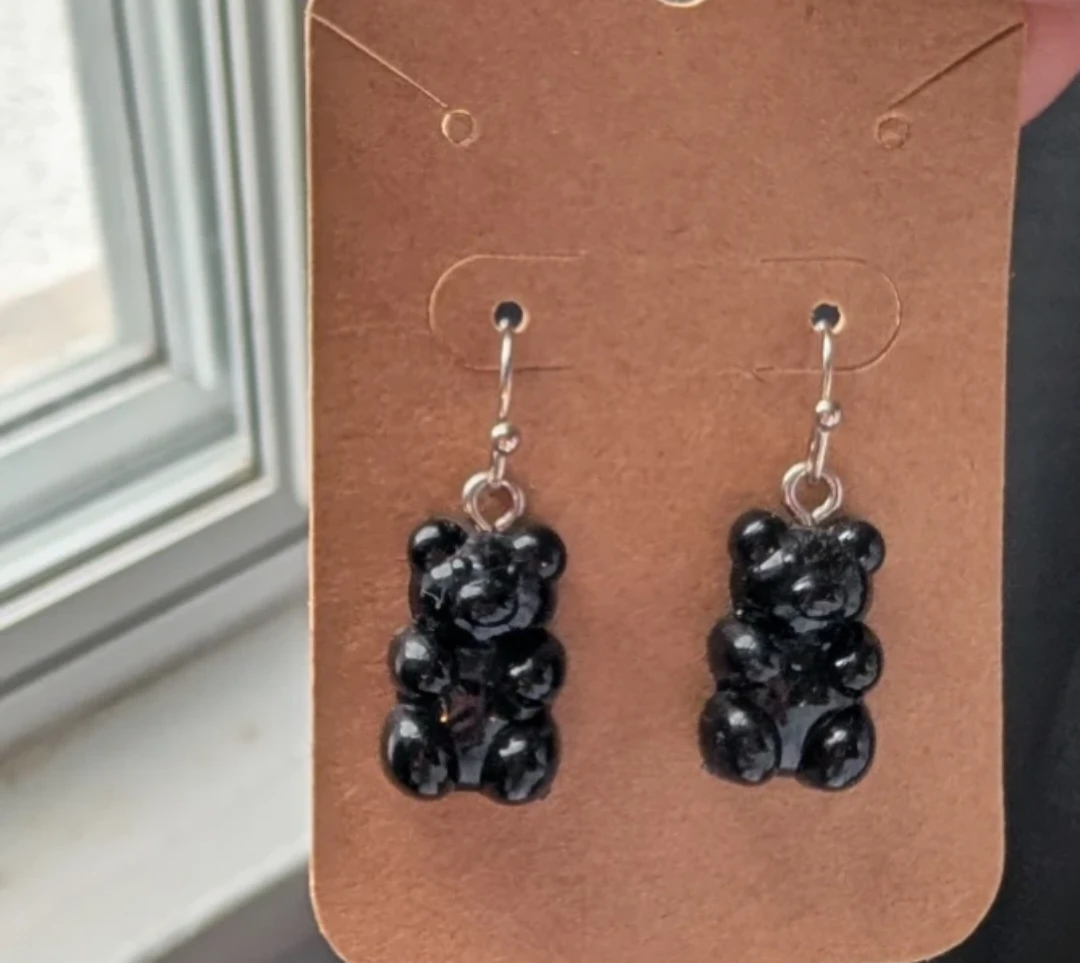 Black Gummy Bear Earrings
