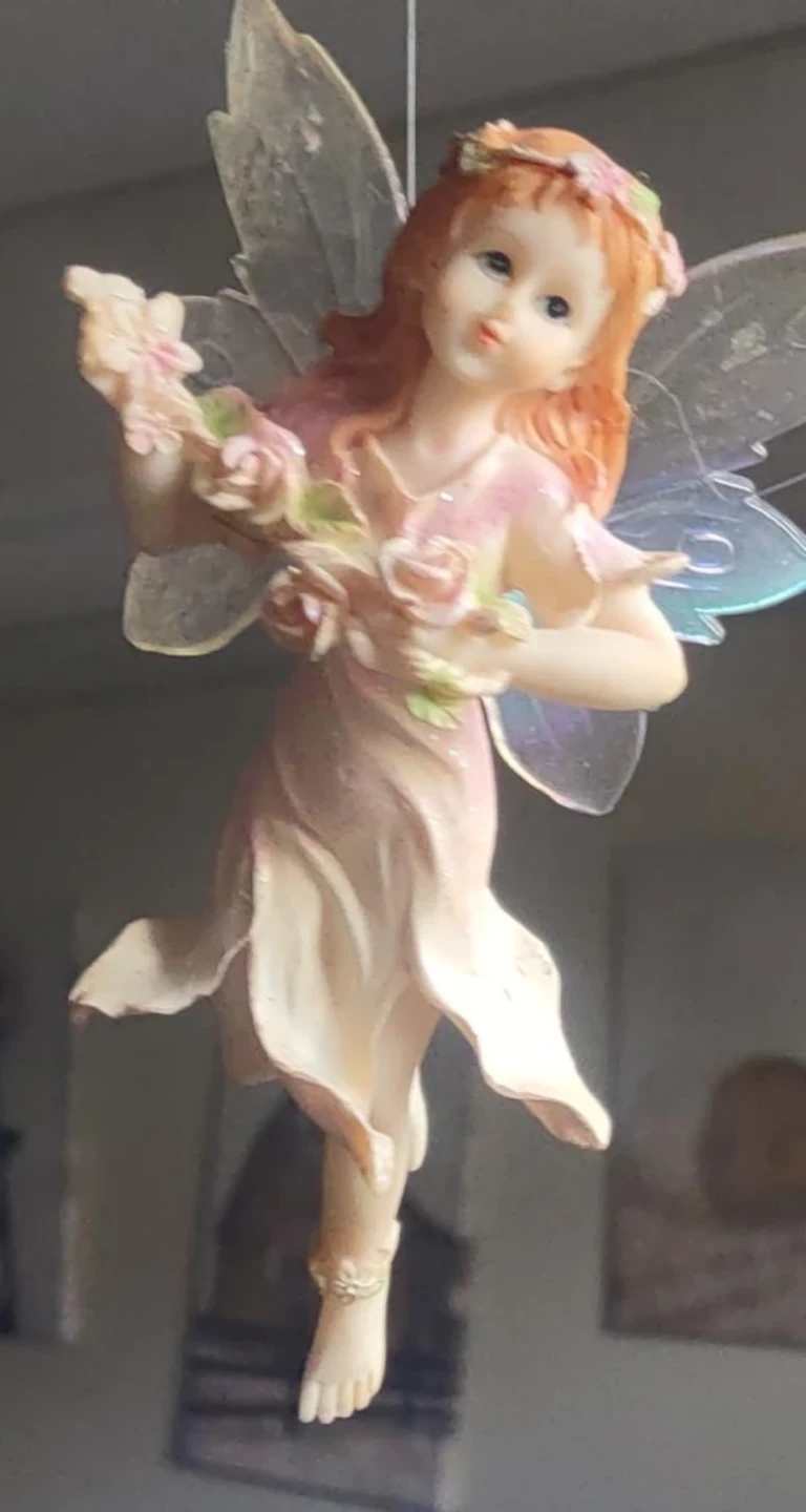 Hanging Fairy Figurine with Flowers
