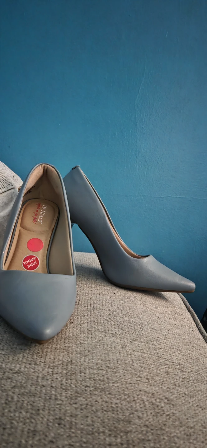 DE NLUCE Women's Blue Pointed Toe Heels