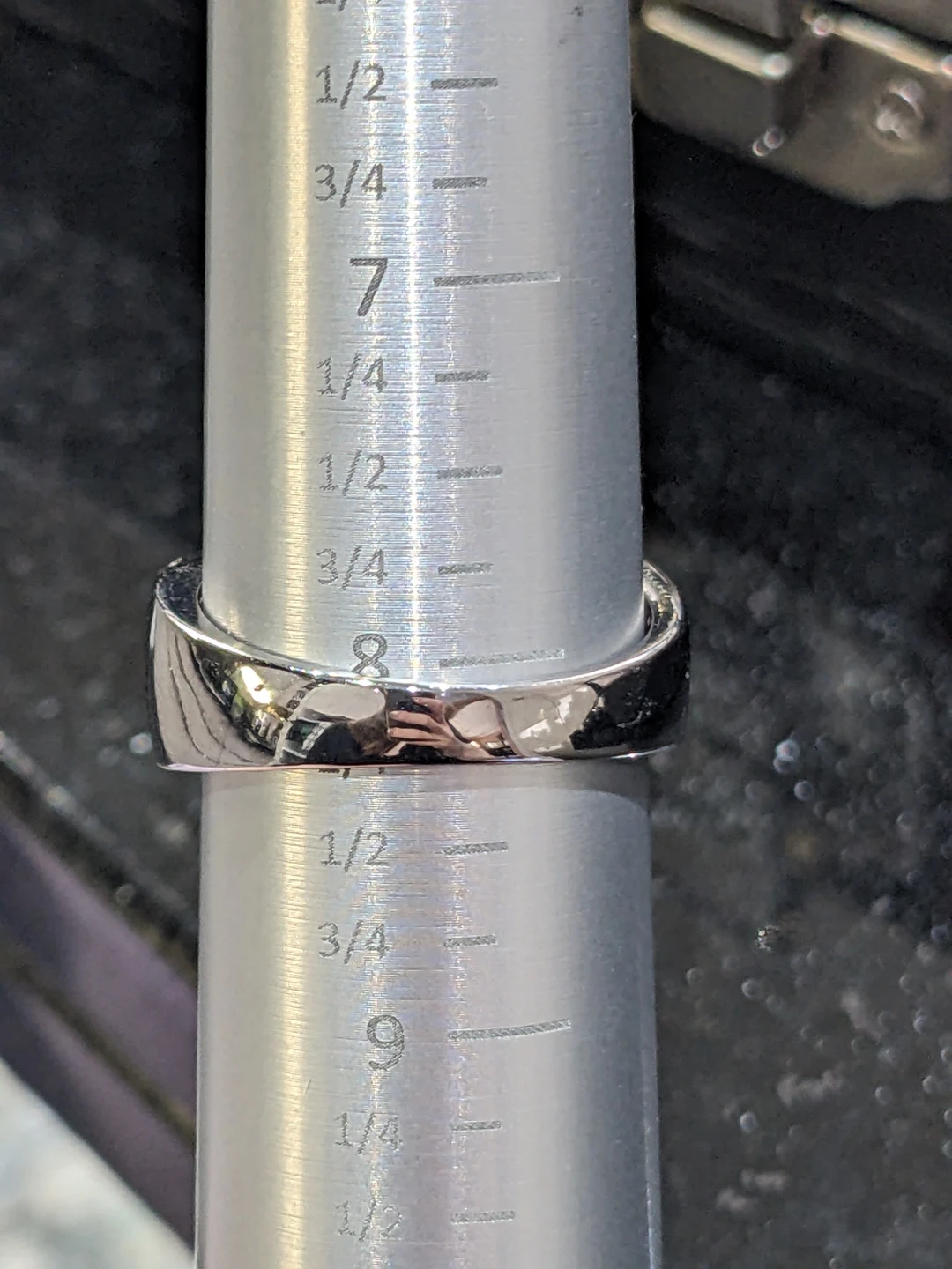 Size 8 Sterling Silver Band Ring with Multi-Colored CZ Stones - photo 5
