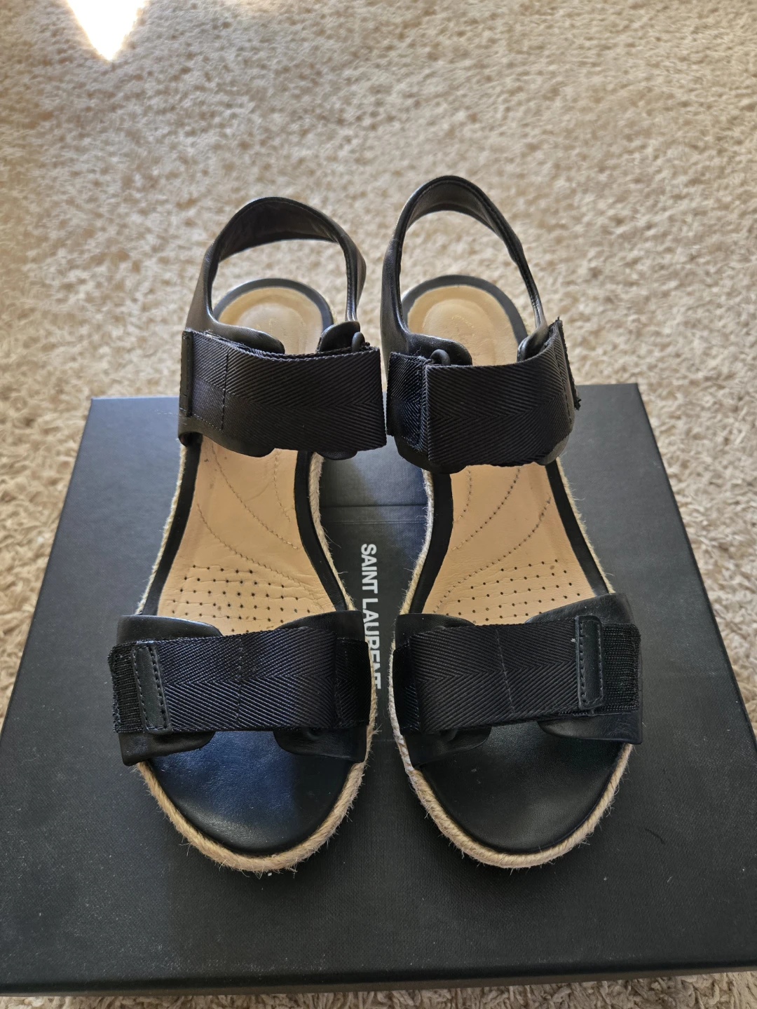 Black Clarks Wedge Sandals