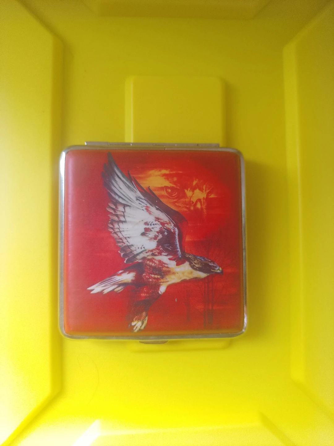Decorative Cigarette Case with Eagle Design