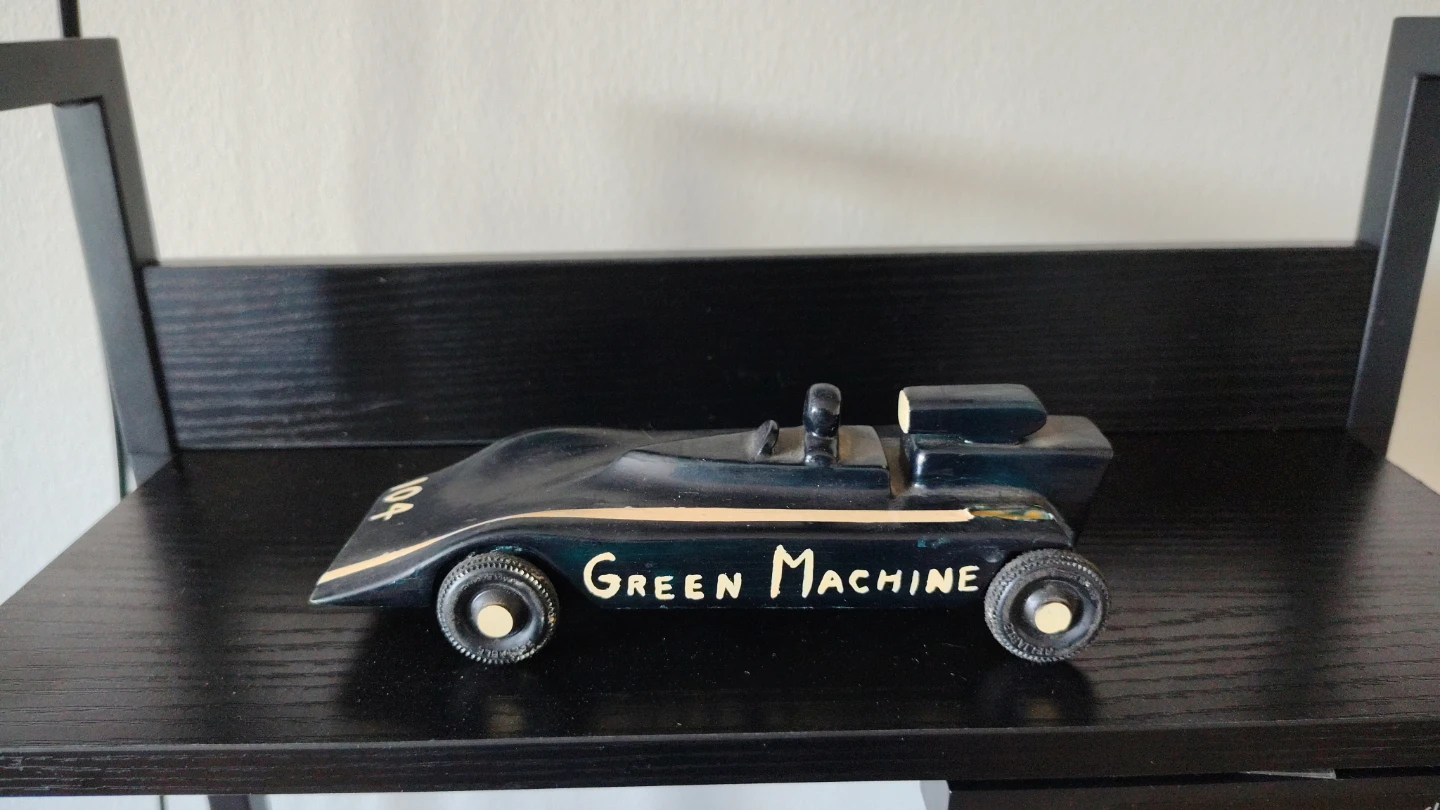 Wooden Toy Race Cars - Purple (211) & Black (Green Machine) - photo 2