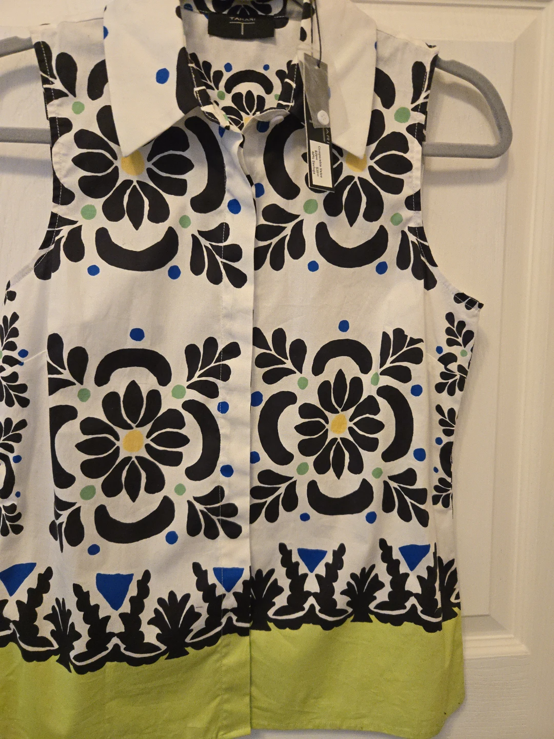 Tahari Sleeveless Collared Blouse - photo 4