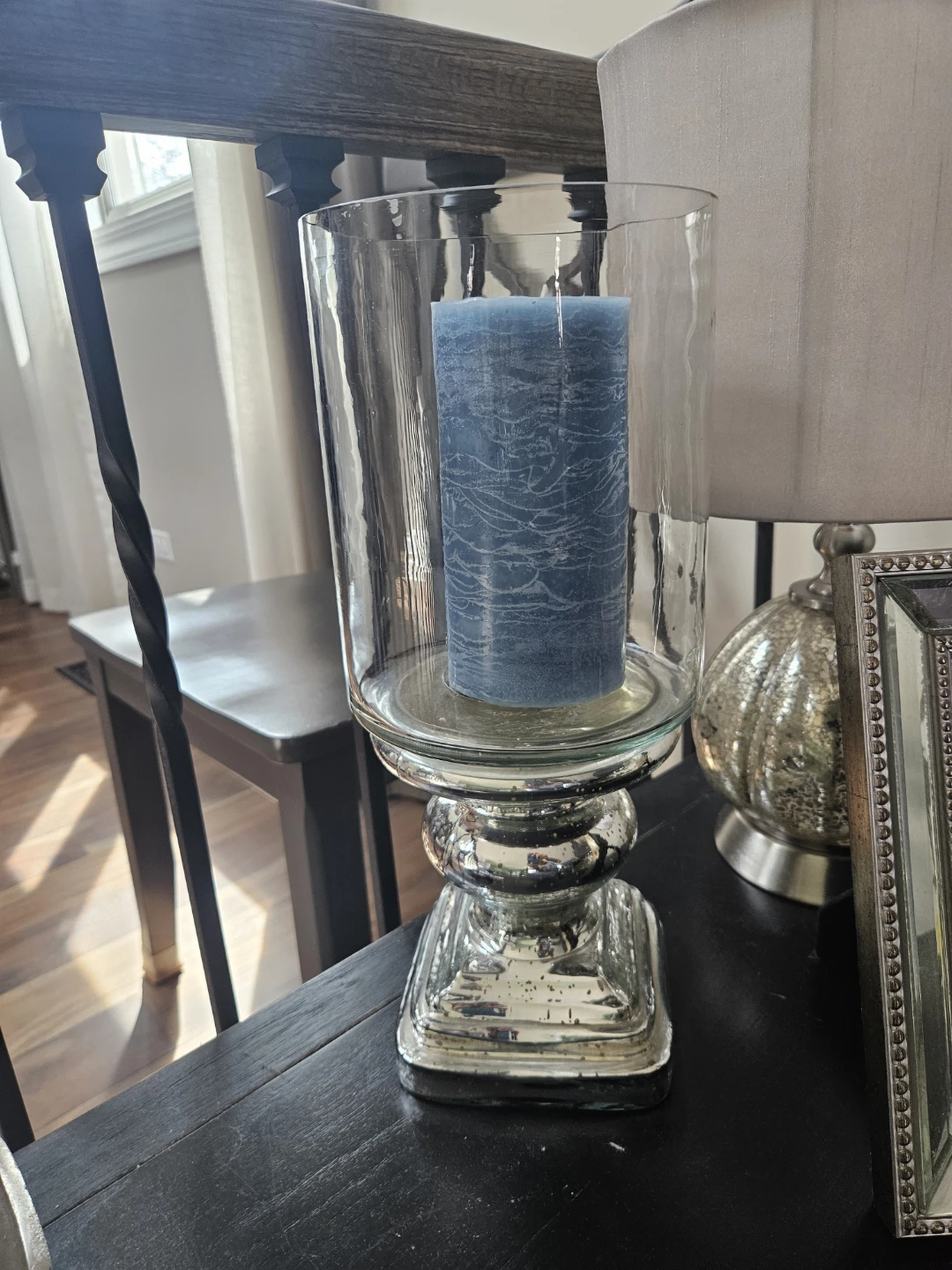 Mercury glass and hammered silver decor items - photo 2