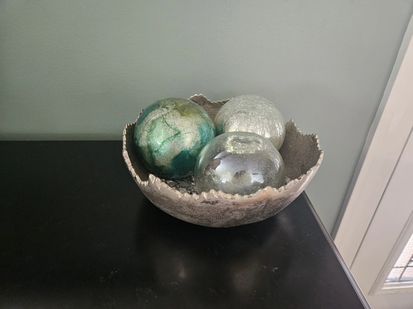 Mercury glass and hammered silver decor items - photo 5