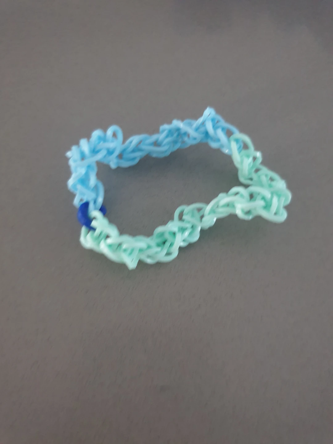 Blue and Green Loom Band Bracelet 🌱
