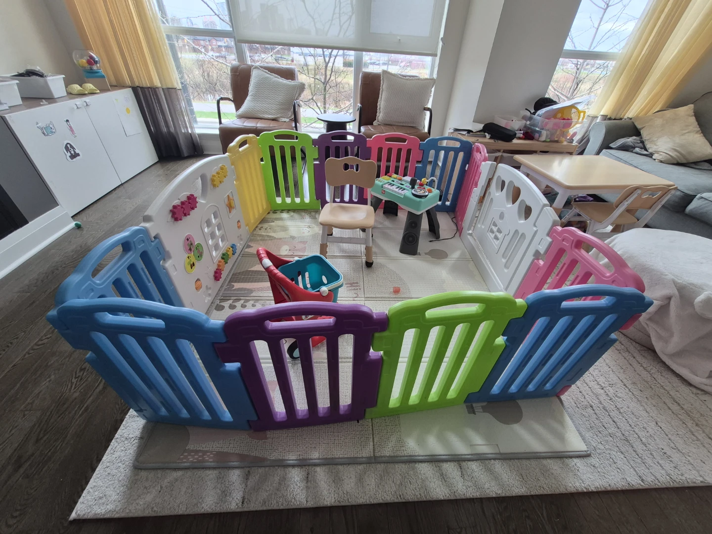 Multi-colour Plastic Playpen for Babies