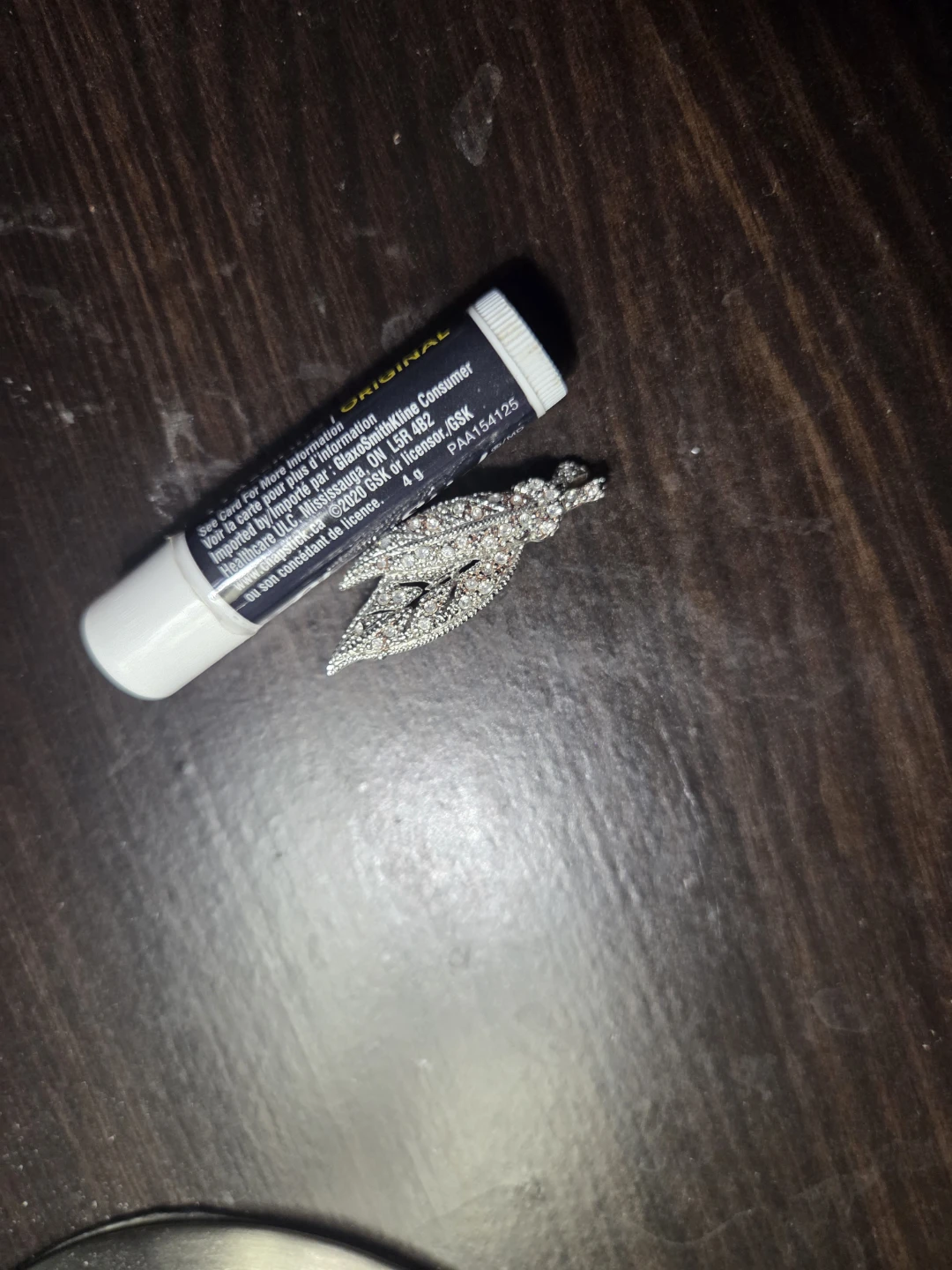 Crystal Silver Leaf Brooch - photo 3