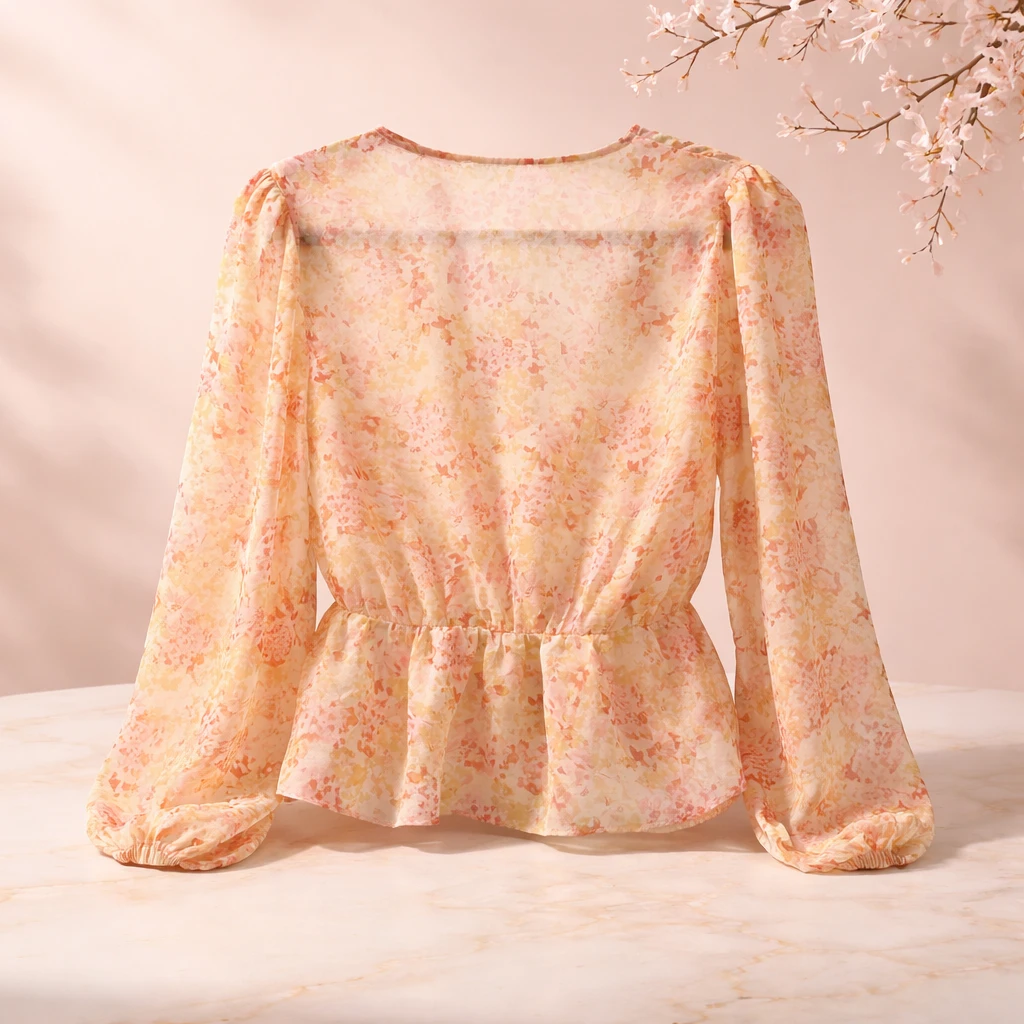 Emory Park Floral Wrap Blouse - Medium - photo 3