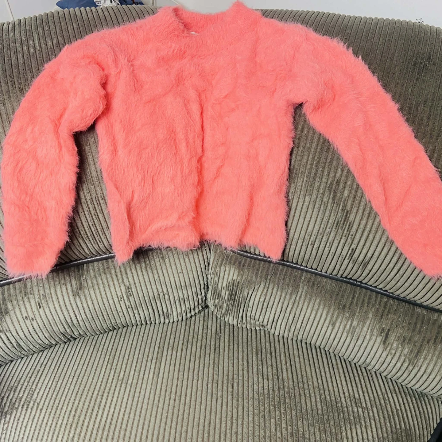 H&M Fuzzy Mock Neck Sweater - Coral - Size XS - photo 2