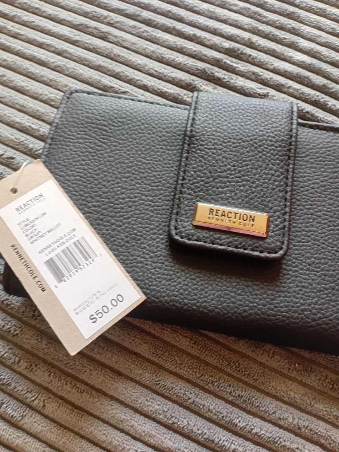 Reaction Kenneth Cole Black Whitney Wallet