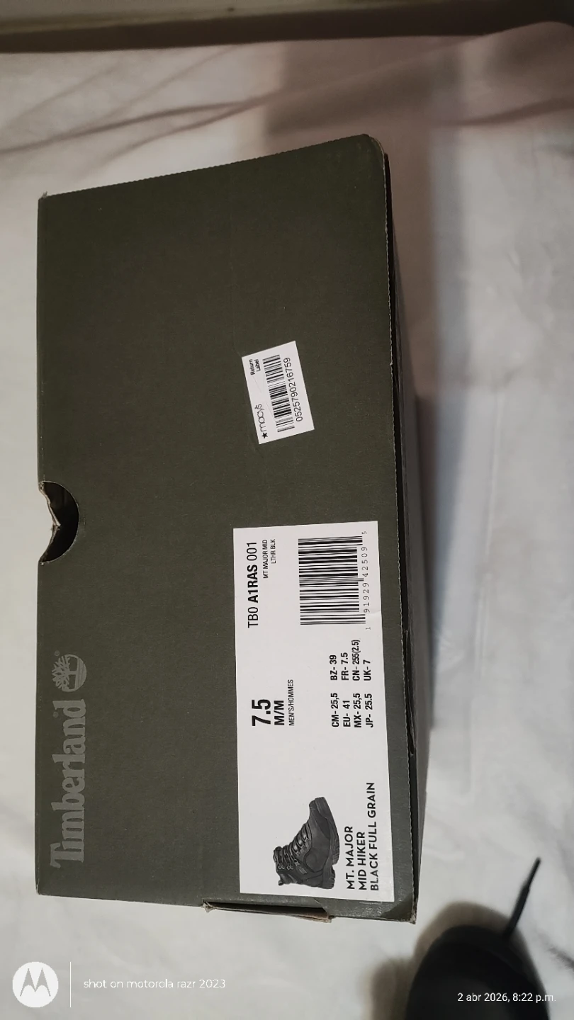 Timberland Mt. Major Mid Hiker Black Boots Size 7.5 - photo 2