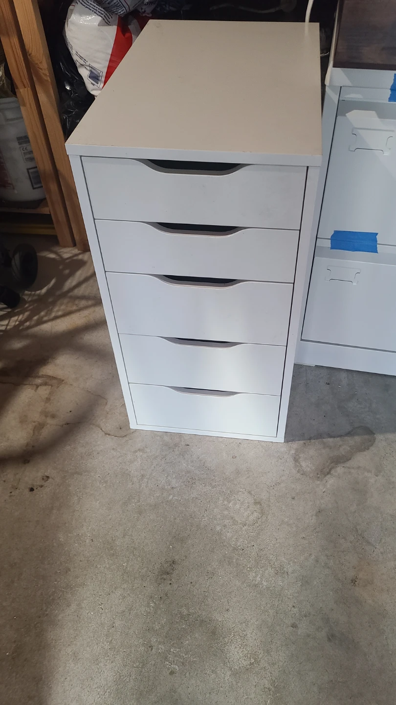 IKEA ALEX 5-drawer chest, white