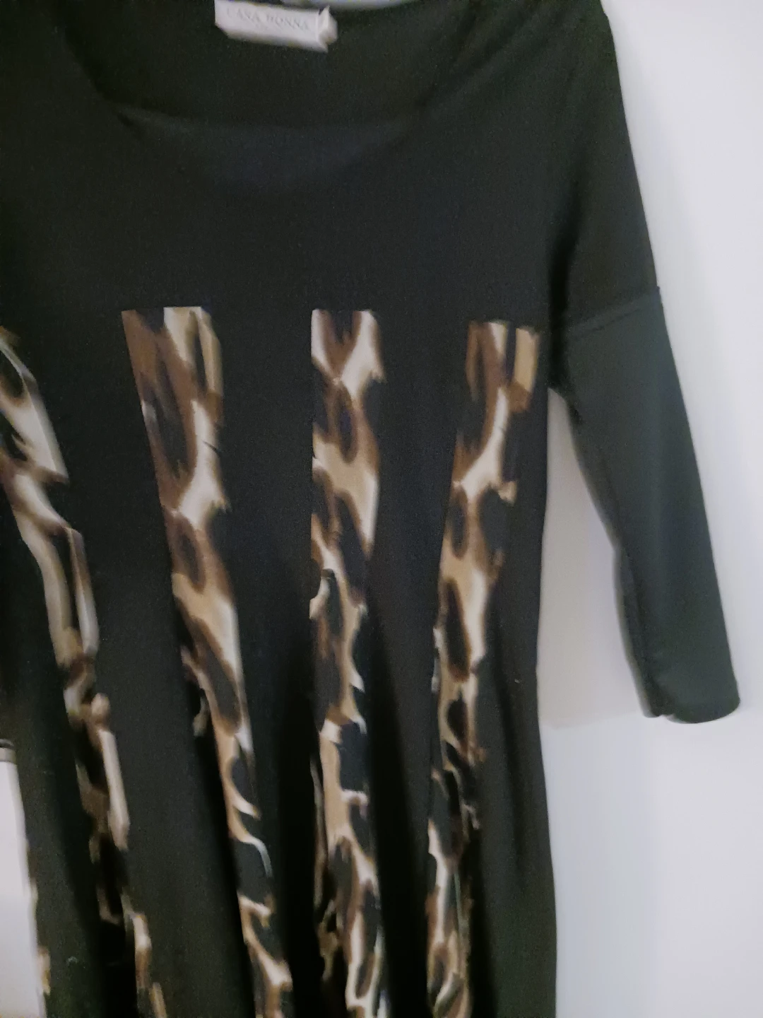 Casa Donna Black Leopard Print Dress - photo 3