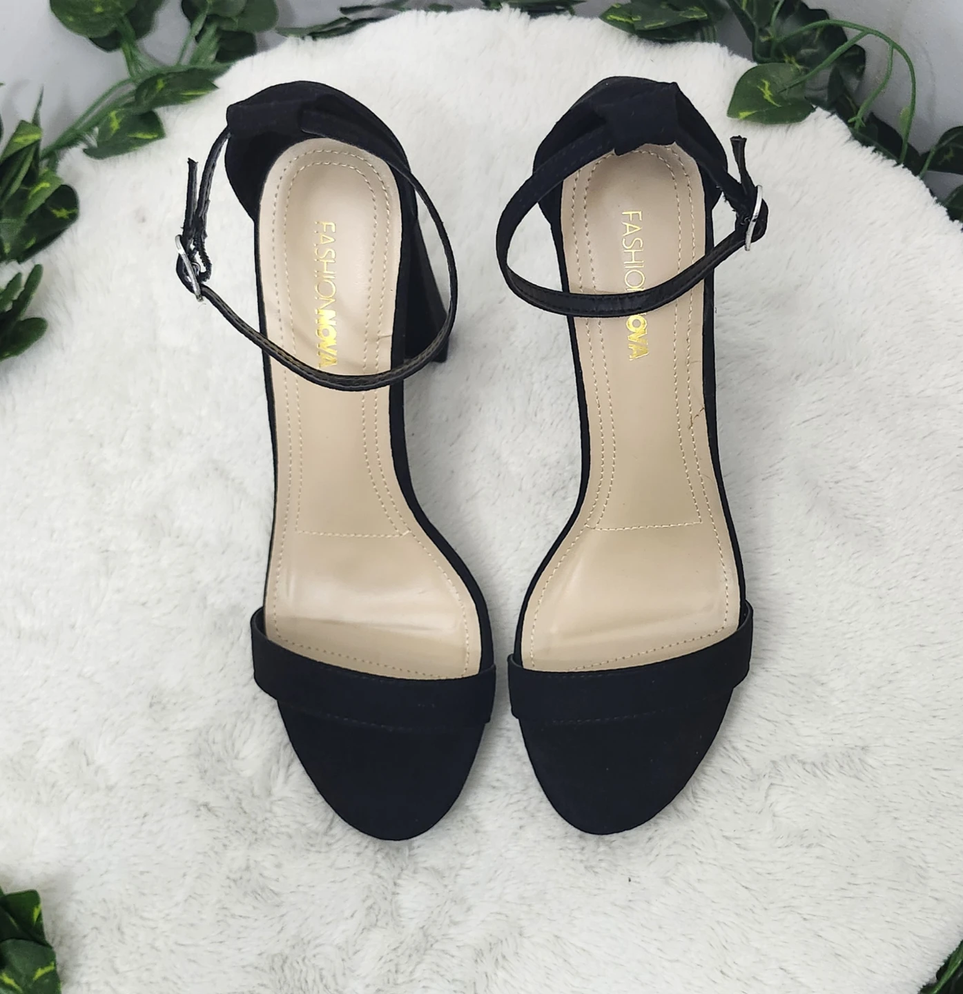 Fashion Nova Black Suede Block Heels - photo 5