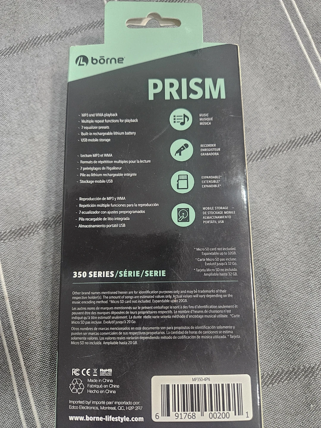 Börne Prism 350 Series MP3 Player - photo 2