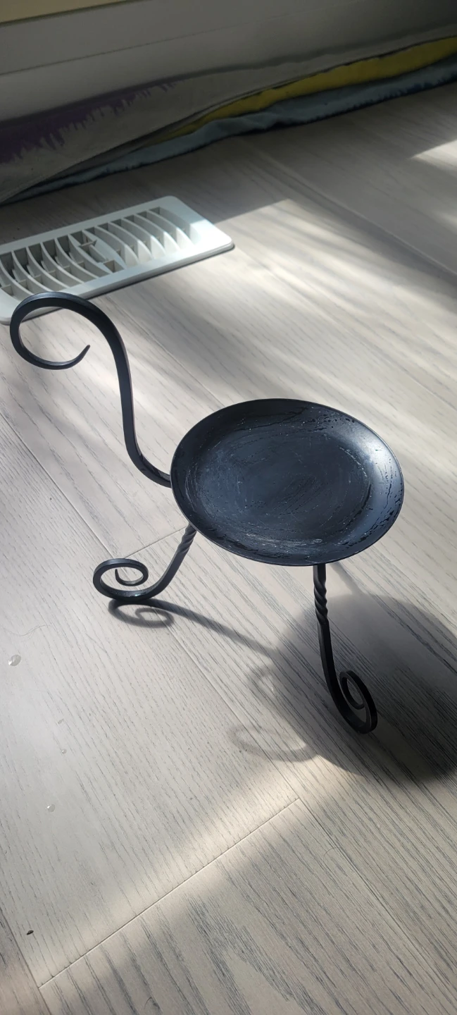 Black Metal Candlestick Holder
