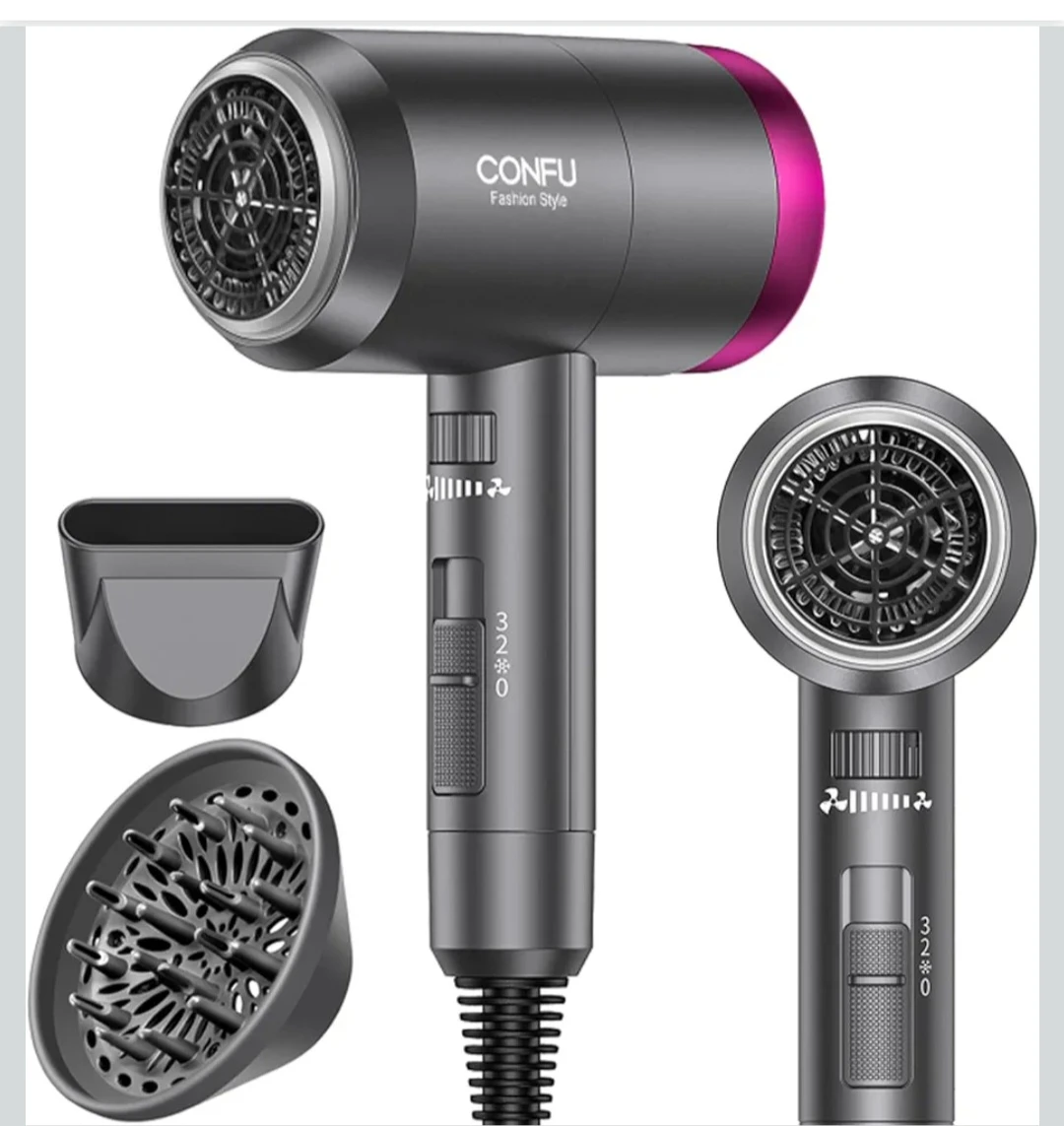 New CONFU Fashion Style Hair Dryer with Attachments
