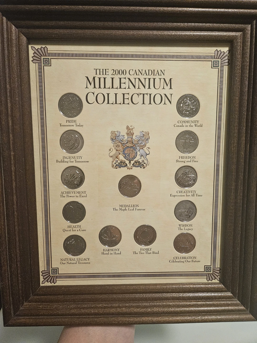 The 2000 Canadian Millennium Collection Coin Set in Wooden Frame