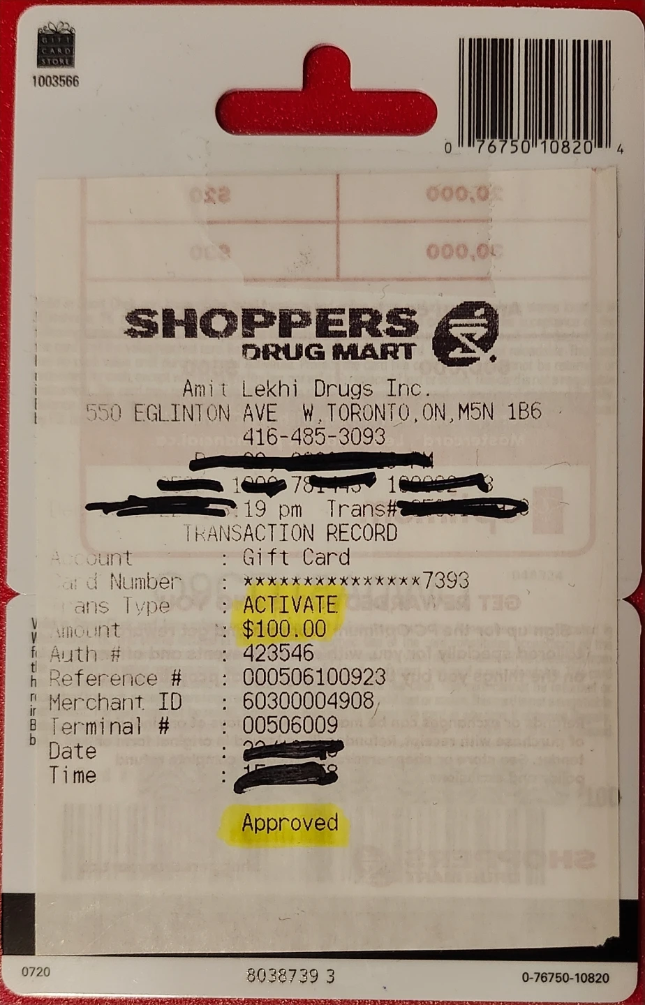 Sport Chek $100 Gift Cards (3x) - photo 2