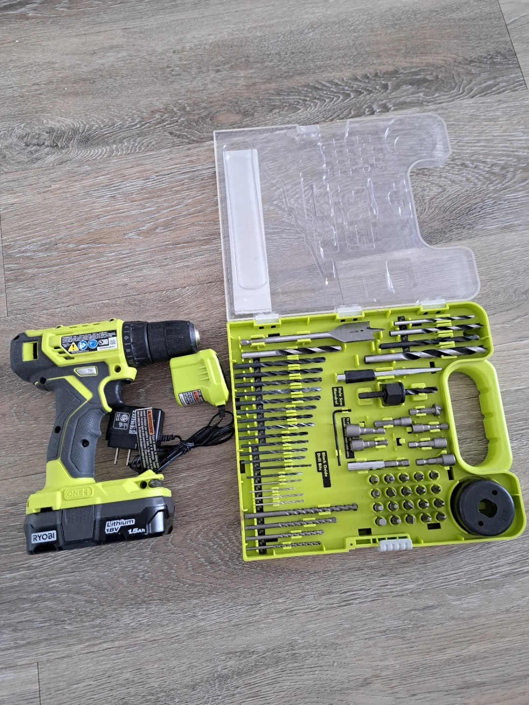 Ryobi ONE+ 18V Cordless Drill with 60-Piece Bit Kit - photo 4