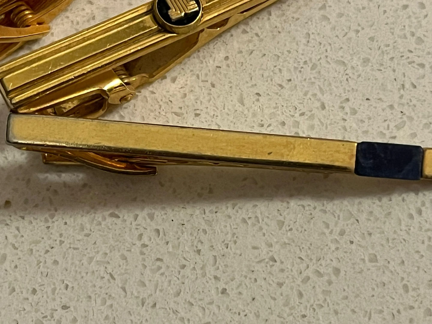 Lot of 6 Gold Tone Tie Clips with Various Designs - photo 2